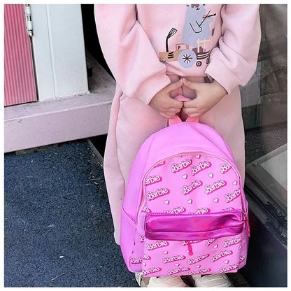 Kawaii Barbie Cartoon Anime Fashion Backpack Girl Barbie Princess Backpack Cute Kindergarten Kids Schoolbag Gift Toys