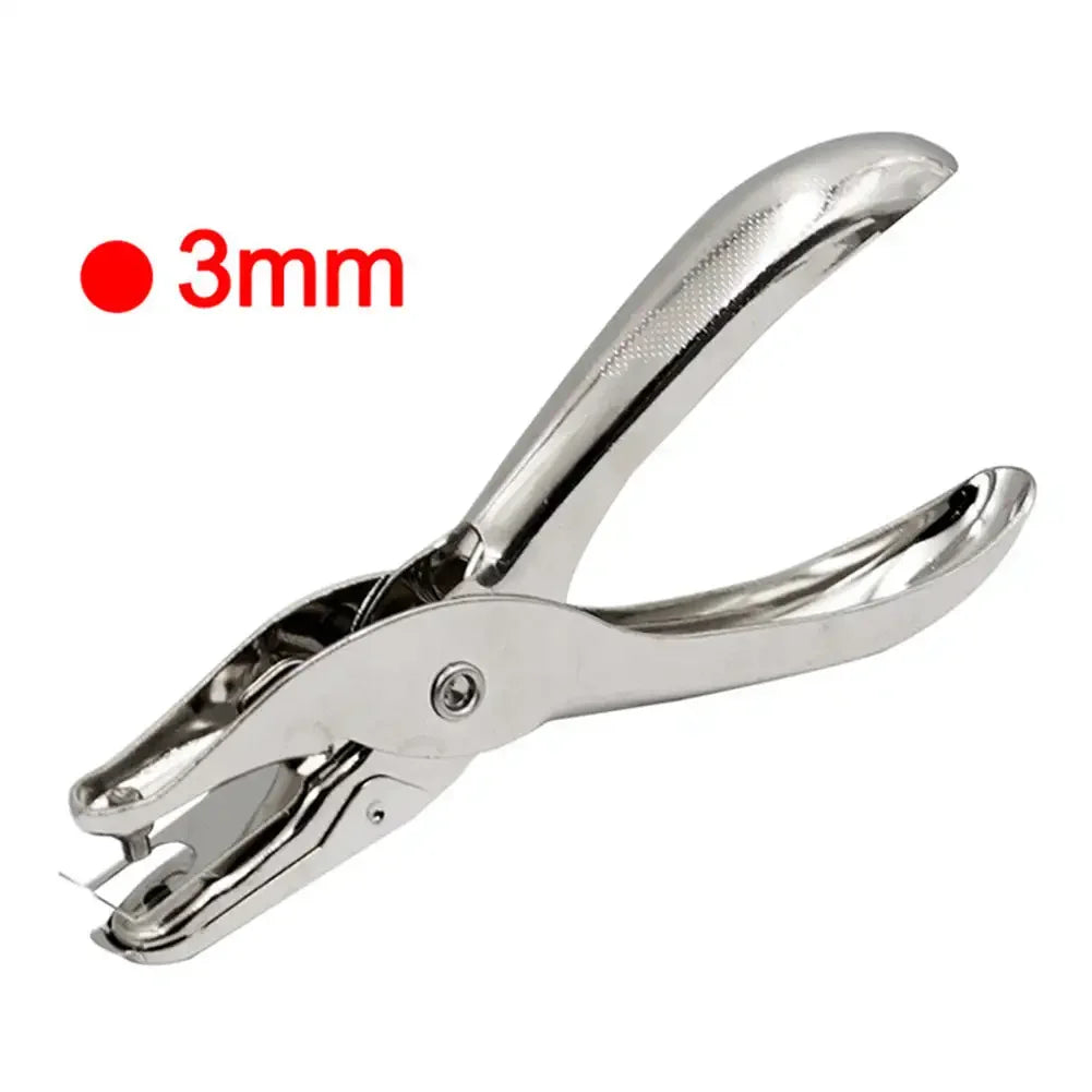 Metal Single Hole Puncher 3/6mm Pore Diameter Hole Punch Pliers Hand Paper Scrapbooking Punches 1-8 Pages Paper Hole Puncher