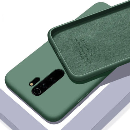 Funda de silicona líquida suave y sólida para XiaoMi RedMi Note 9, 9s Pro, 10, 11, 11S, 10s, 10T, 9T, 8, 8T, 7 Pro, 9A, 9C, 10C, Poco X3, F3
