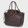 French Leather Woven Bag Fashion Simple Basket Bag Retro Advanced Handmade Bag New Versatile Commuting Women's Shoulder Handbag