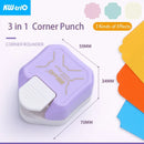 3-in-1 Corner Rounder Border Punches for Scrapbooking Diy Mini Corner Cutter R4/R7/R10mm Circle Trimmer Punch Office Supplies