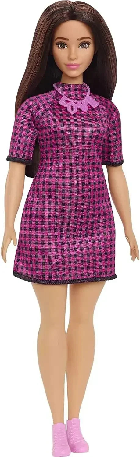 Original Mattel Barbie Fashionistas Doll Floral Dress with Sweet Casual Clothes and Accessories Toys for Girls Collection Gift