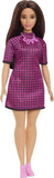 Original Mattel Barbie Fashionistas Doll Floral Dress with Sweet Casual Clothes and Accessories Toys for Girls Collection Gift