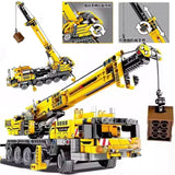 Third Party Compatible MOC Sets City Series Building Blocks City Yellow Mobile Construction Crane Children Toys Gift