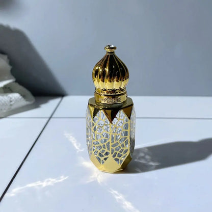 6ml Luxury Style Golden Refillable Perfume Bottles Glass Roll-on Essential Oil Bottle Empty Cosmetics Sample Test Container