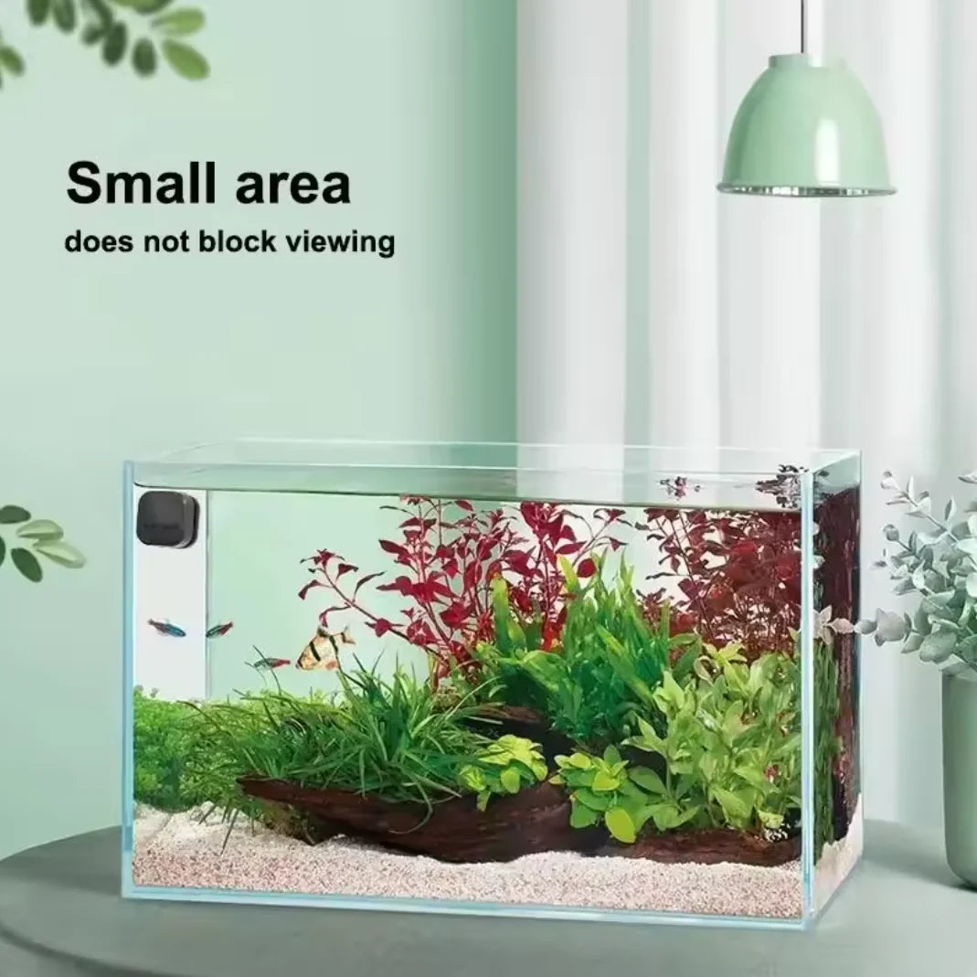 Mini Square Magnetic Brush Aquarium Glass Cleaner Scratch-Resistant Glass Cleaner Magnetic Brush for Small Aquarium Fish Tank