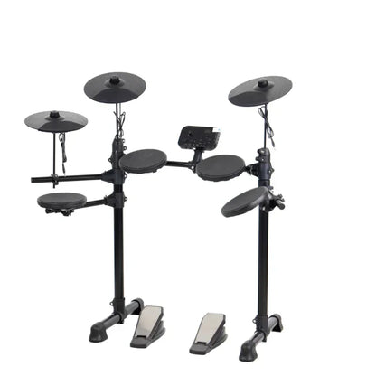 Batería electrónica de 4 tambores y 3 platillos, de silicona, 180 tonos, con interfaz USB, MIDI y auriculares.