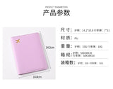 Women Men Card Passport Cover Case Flight Ticket Clip Passport Wallet PU Leather Solid Color Id Holder Passport Holder Purses