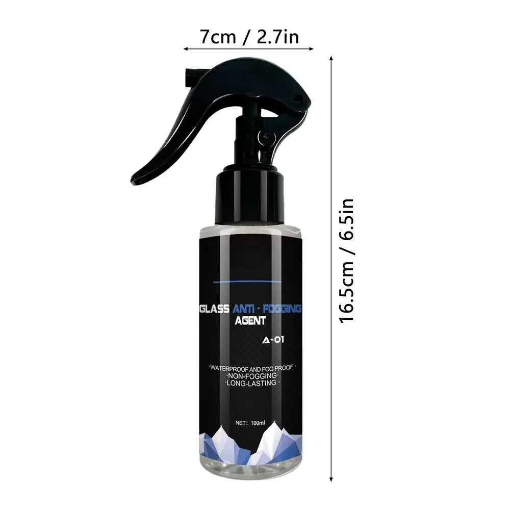 30/100ml Car Anti-fog Spray Glass Antifog Coating Agent Defogger Auto Windows Screens Mirror Windshield Defogging Cleaner