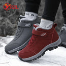 Botas de nieve YRZL para hombre, zapatillas impermeables, botas de felpa súper cálidas para mujer, botas de senderismo antideslizantes para exteriores, zapatos de trabajo para invierno
