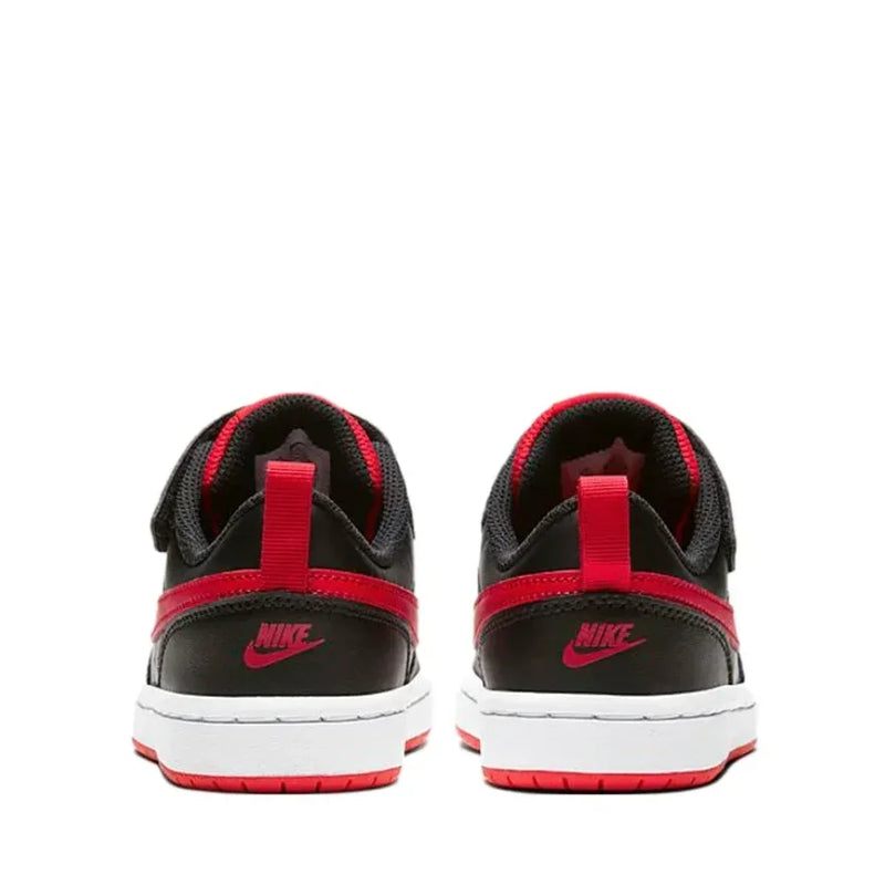 Tênis Nike Court Borough Series Low 2 Preto e Vermelho Estilo Infantil