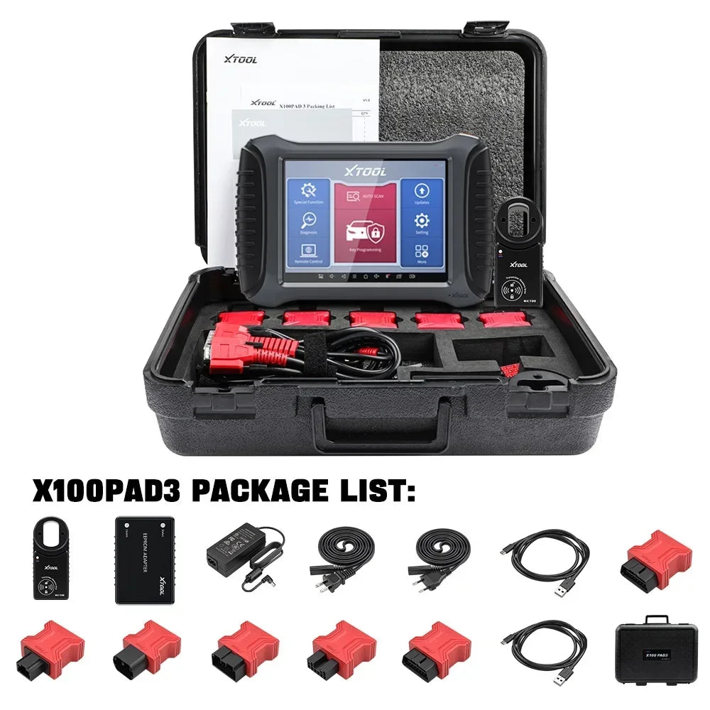 XTOOL X100 PAD3 Elite lMMO Key Programmer All Key Lost Car Diagnostic Tools Automotive Scanner With KC100 Key Fob Programming