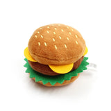 Brinquedos de pelúcia para cães, acessórios para cães estridentes, brinquedo para animais de estimação, som macio, mastigar, mordida, resistente, sorvete, batatas fritas, humburger