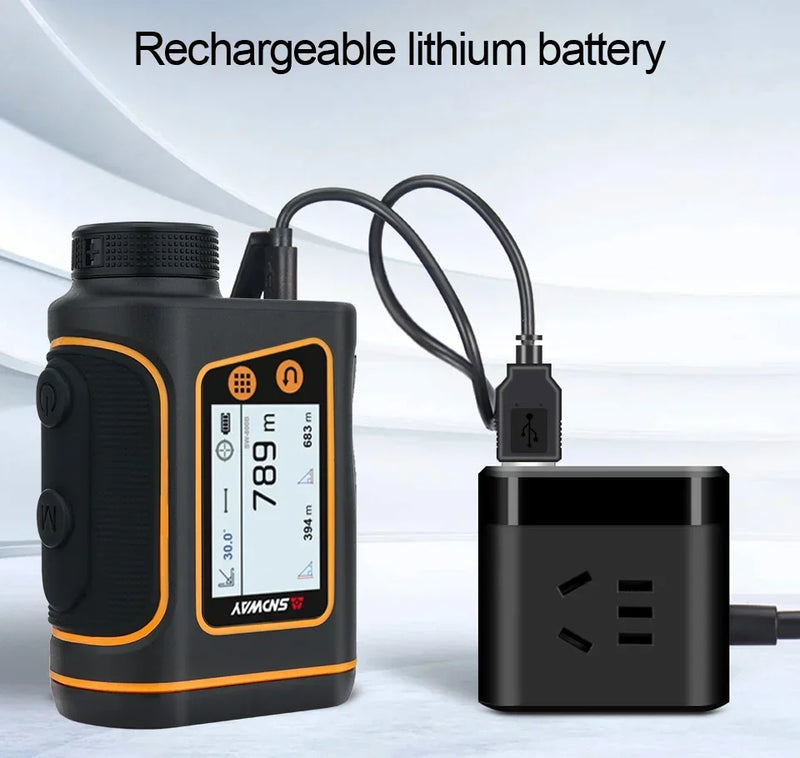 SNDWAY Telescope Laser Range Finder Digital Distance Meter Hunting Monocular Golf Rangefinder LCD Display Roulette Tape Measure