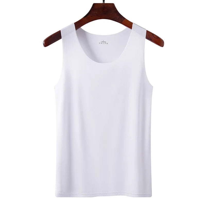 Summer Women Tank Tops Ice Silk Seamless Vest  Female Thin Breathable Sleeveless Shirts Slim Camisoles Undershirts Black M-4XL