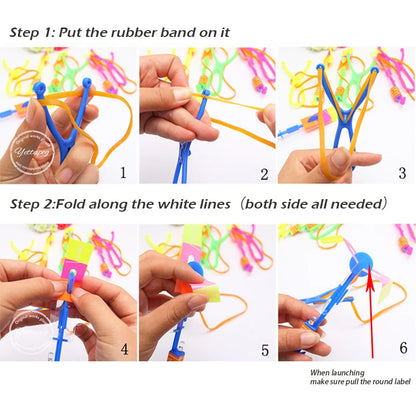 Increíble juguete luminoso, flecha LED, juguetes para fiestas al aire libre, divertido regalo, banda elástica, catapulta que brilla en la oscuridad, cohete, helicóptero, juguete volador.