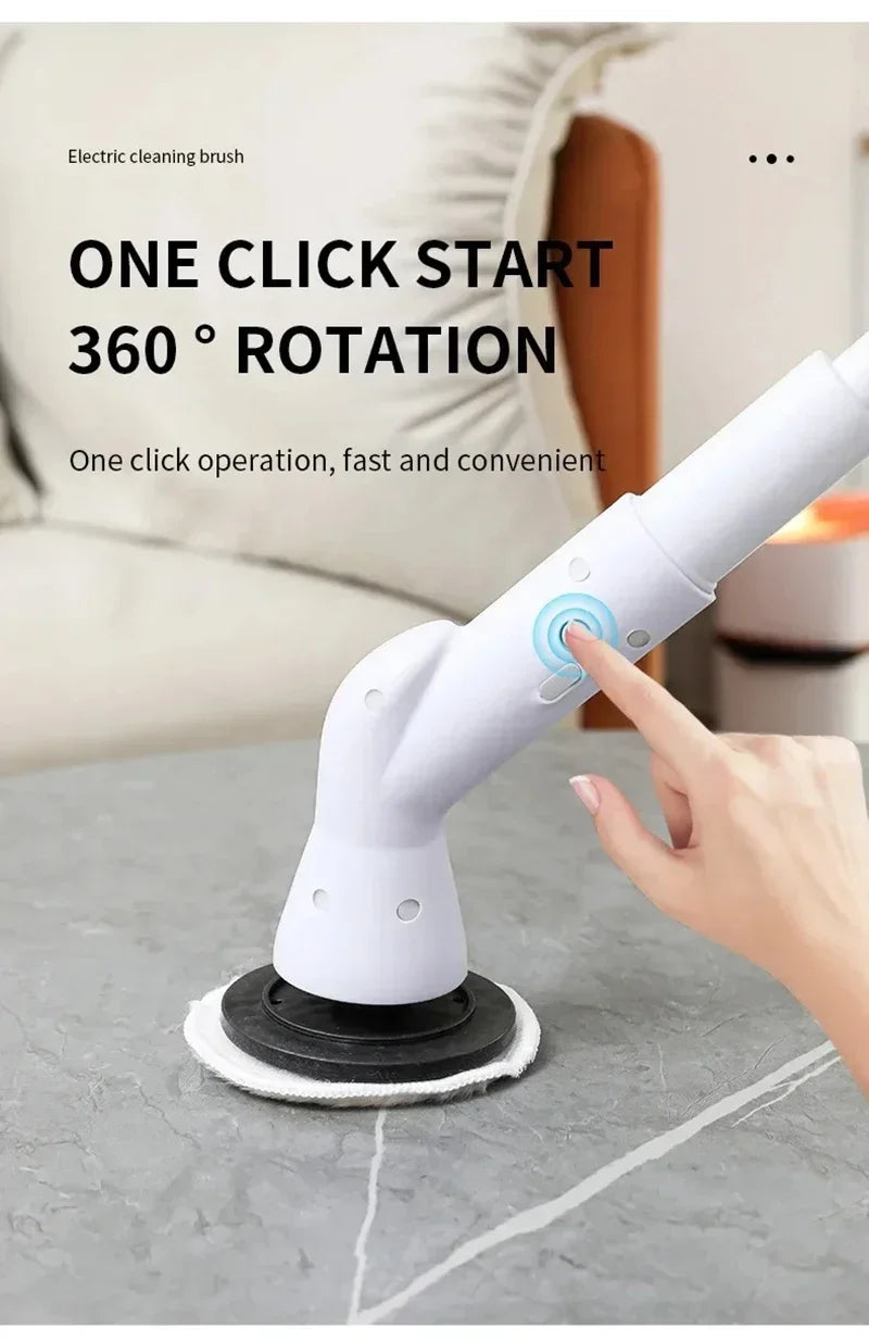 Xiaomi 6-in-1 Electric Cleaning Brush 2000mAh Cordless Electric Rotary Cleaning Brush Shower Cleaning Brush Kitchen Bathroom