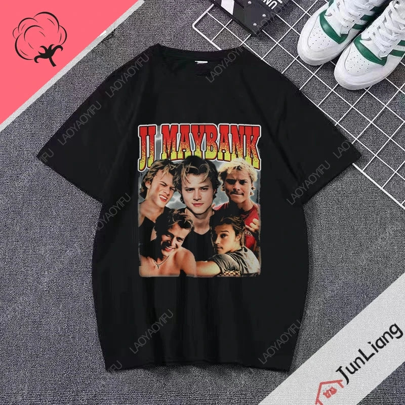 JJ Maybank T-shirt Men's Aesthetic Graphic Pogue Life T-shirt Unisex Vintage Harajuku Loose Stylish Casual 100% cotton Shirt