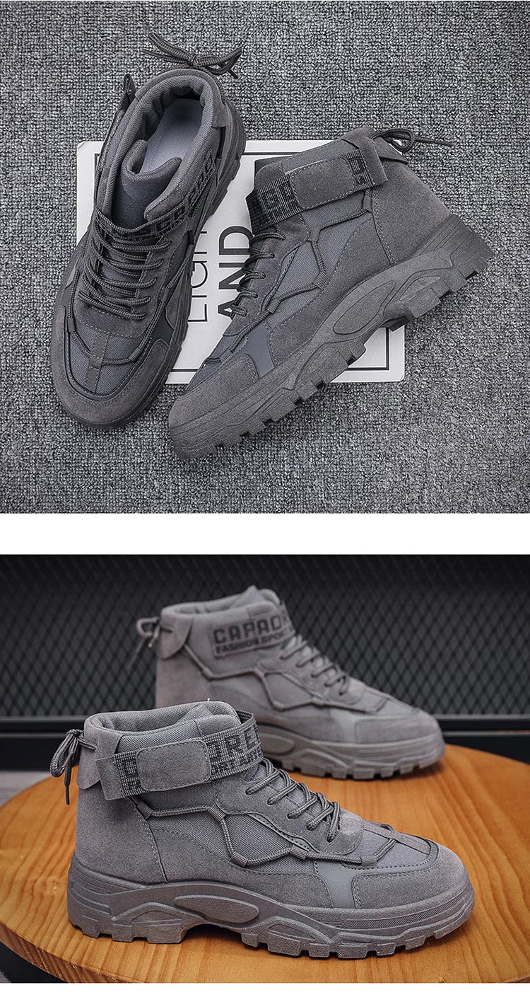 Men's Boots Tactical Combat Boots for Men Outdoor Hiking Winter Shoes Lightweight Non-Slip Men's Desert Ankle Boots Bota