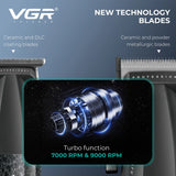VGR Hair Trimmer Professional Hair Clippers Adjustable Hair Cutting Machine 9000 RPM Cordless Clippers and Trimmers Set V-640 S3