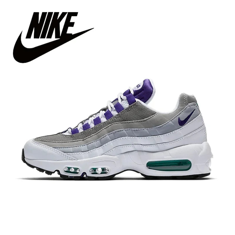 Nike Air Max 95 Unisex Trendy Retro Anti slip Wear-resistant Comfort Fabric Running Shoes GS/Black Warrior