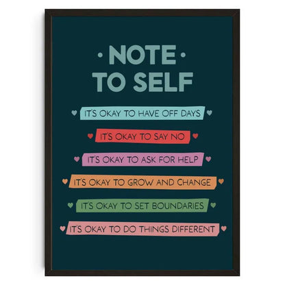 Be Kind To Your Mind Mental Health Psychological Canvas Posters Inspirational Quotes Wall Art Printed Picture Therapy Home Decor