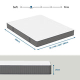 Pocket spring core mattress 180 × 200 × 25cm H3 - 7 zones with diatom foam & orthopedic support