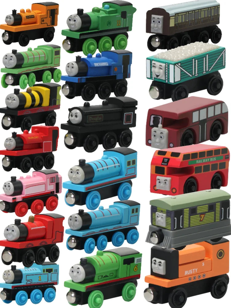 Thomas And Friends Wooden Trains Magnetic Connectable Track Trains Toys Handel Molley Lady Diesol Oliver Donald Educational Toys