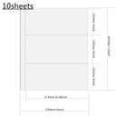 PLRBOK A4 Clear 10 Pcs Photo Album Refill Pages File Protector 4 Hole 6×4 10×15 4 Ring Binder Photocards Postcard Card Notebook