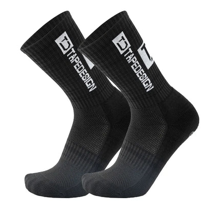 2025 New ANTI SLIP Tape design Football Socks Mid Calf Non-Slip Soccer Sport Cycling Sports Men's Women Sock Grip Yoga 1 Pairs