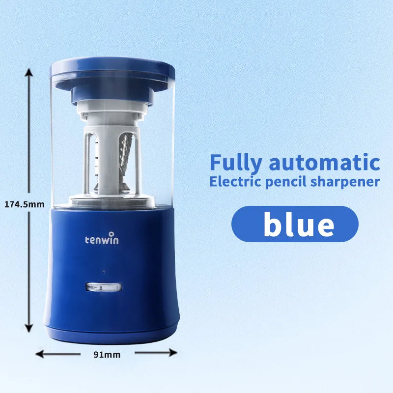 Tenwin Automatic Pencil Sharpener Electric Pencil Sharpener for Kids Rechargeable Rotary plug in USB Pencil Sharpener Stationery