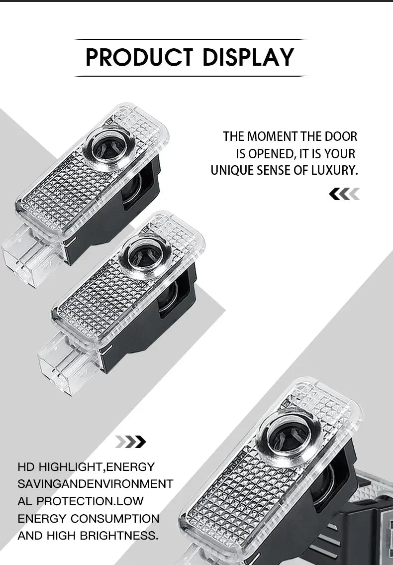 Audi A3 A4 B8 8P 8V A6 C7 A5 Q5 B7 B6 B9 SLINE QUTTRO RS Q3 Q7 S3 S4 S5 S6 S8 Car Door Welcome Light Led HD Projector Lamp