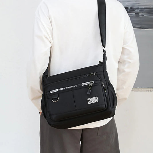 Bolso bandolera tipo mensajero para hombre, bandolera pequeña para el trabajo, negocios, impermeable, Oxford, tipo cartera.
