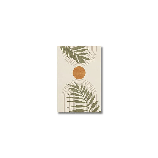Simple Style Canvas Print Posters Wall Art Painting Set of 3 Tropical Leaves Abstract Shapes Illustrations Modern Art Boho Decor