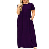 Women's wear-resistant printed maxi dress, large size dress, large size, fat mm, summer clothing 