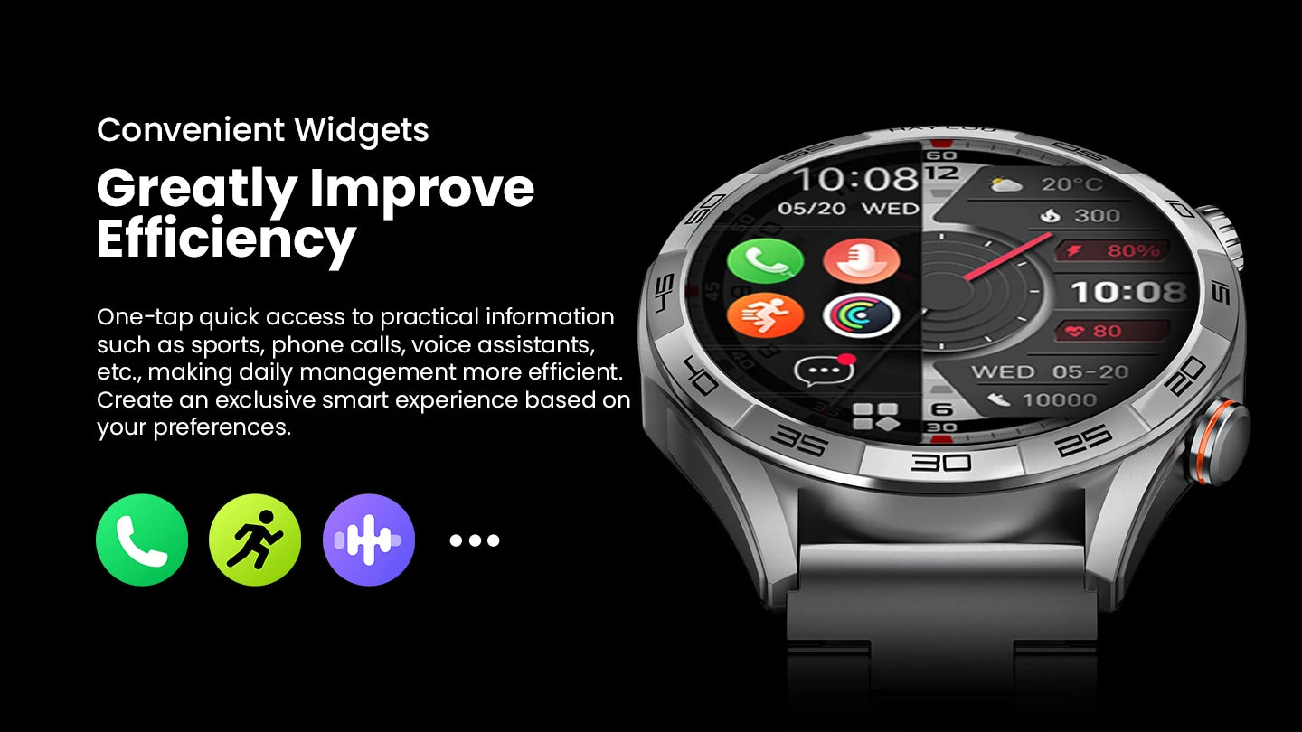 HAYLOU Solar 5 Voice Calling Smartwatch 1.58'' AMOLED Display 60Hz Smart Watch 24H Health Monitoring Sports Smartwatch for Men