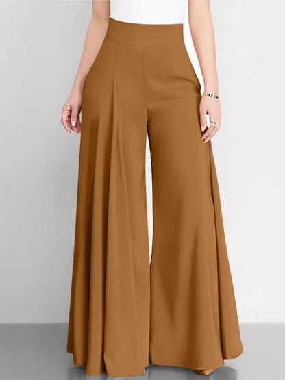Pantalones anchos de cintura alta para mujer, pantalón largo, holgado, informal, elegante, para oficina, primavera y otoño