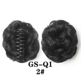 Coque despojado com piranha claw clip aplique de cabelo cacheado