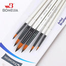 6pcs/set Artist Paint Brushes Two-tone Nylon Tips Artist Paint Brush For Acrylic Oil Watercolor Acrylic Paint Body Face Rock Art