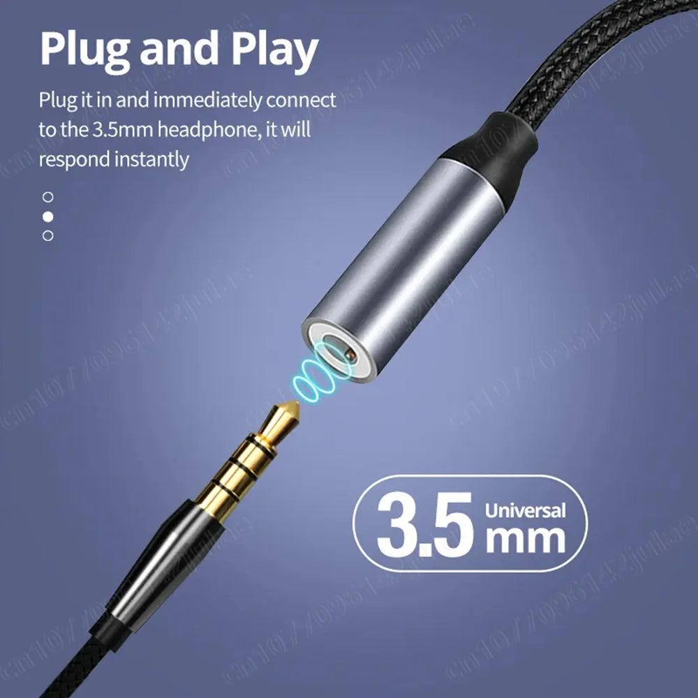 Adaptador de auriculares HiFi USB tipo C a conector de 3,5 mm, cable de audio USB-C de 3,5 mm, convertidor para iPhone 15, Samsung Galaxy, Huawei y Xiaomi.