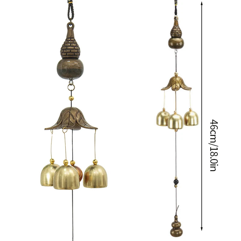 Japanese Wind Chimes Cast Iron Feng Shui Wind Bells Good Luck Hanging Pendant Indoor Outdoor Temple Home Garden Decoration