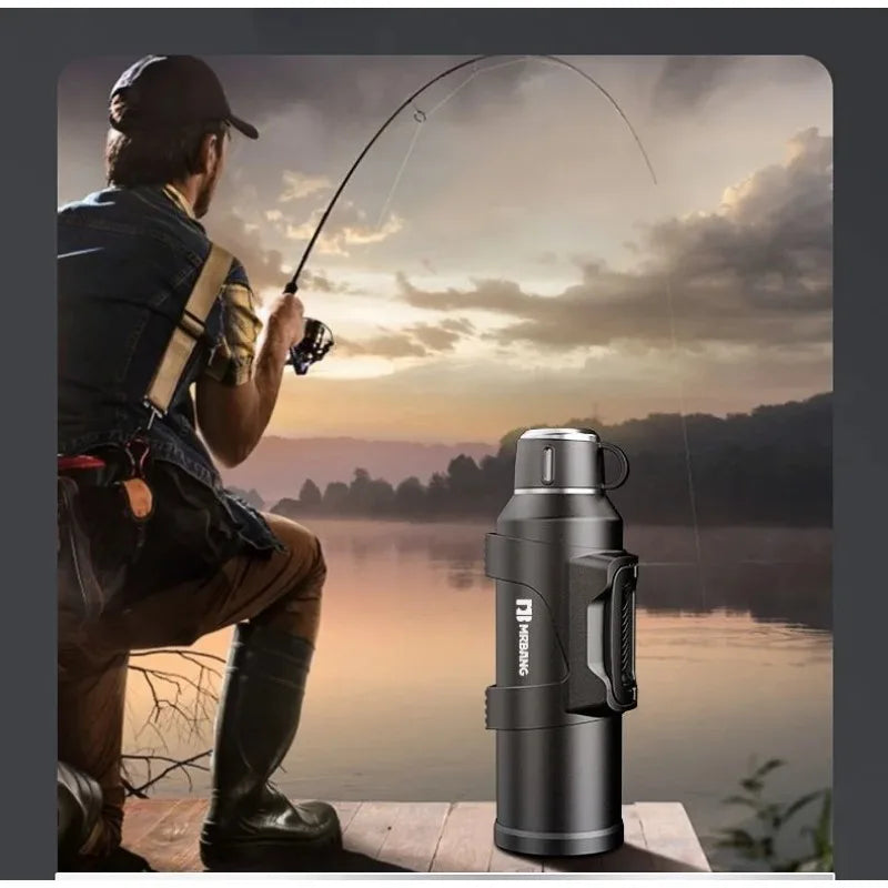 316 Stainless Steel Insulated Thermos Bottle, 1L, 2L, 3L, Outdoor Travel Coffee Mugs, Thermal Vacuum Water Bottle, Thermal Mug