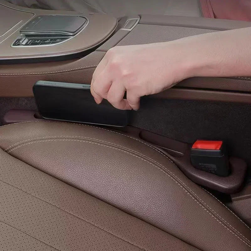 2pcs Car Seat Gap Filler Organizer Waterproof Car Seat Gap Plug Strip with 2 Grooves Seat Gap Storage Auto Interior Accessories