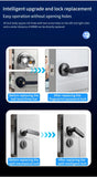 Tuya App Bluetooth Smart Fingerprint Door Lock Password Mechanical Key NFC Unlocking For Wooden Door Handle Lock IP54 Rainproof
