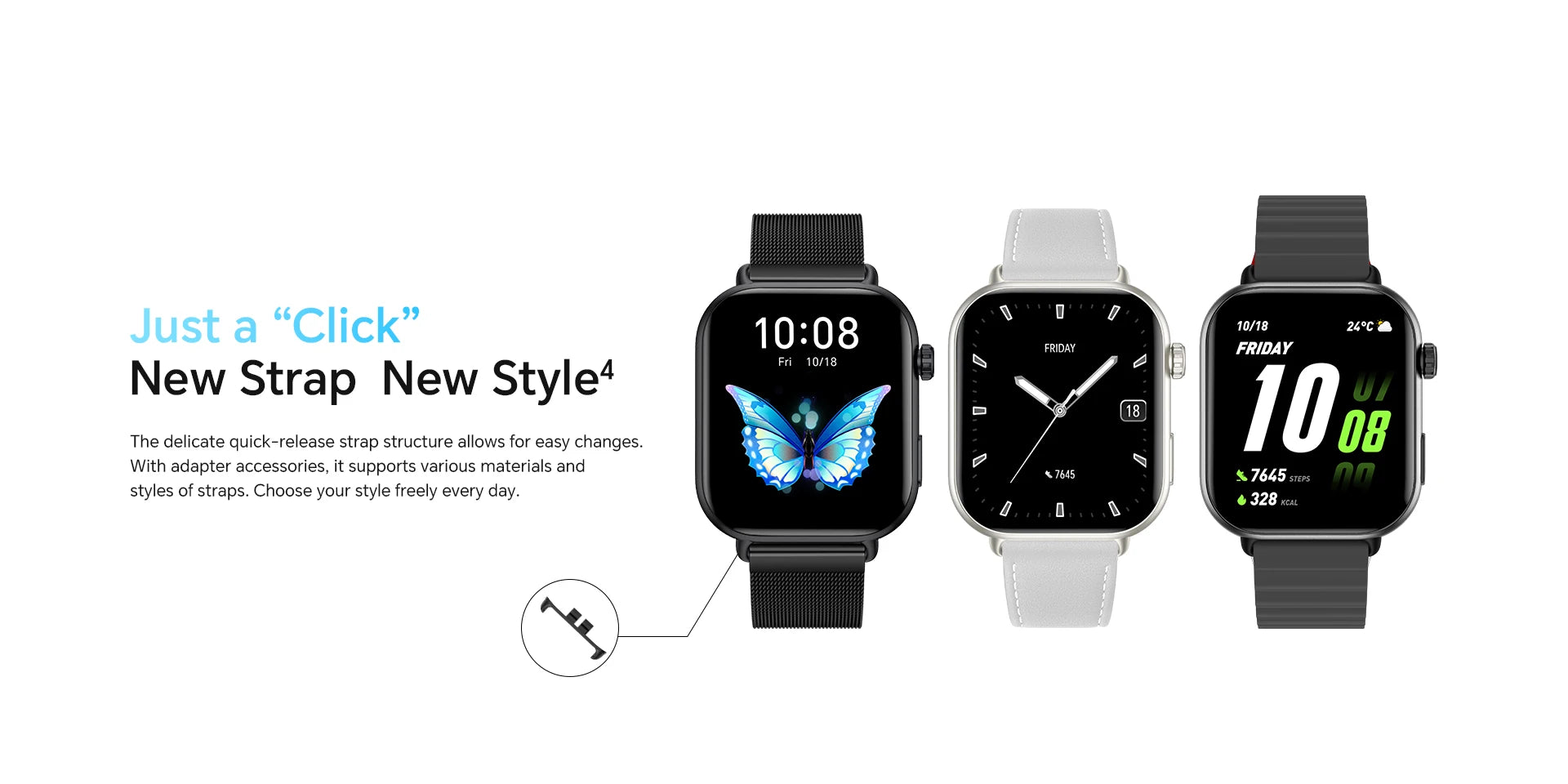 Smartwatch HONOR CHOICE Watch 2i (Versão Global), Tela AMOLED de 1,85", Monitoramento de Saúde 24h