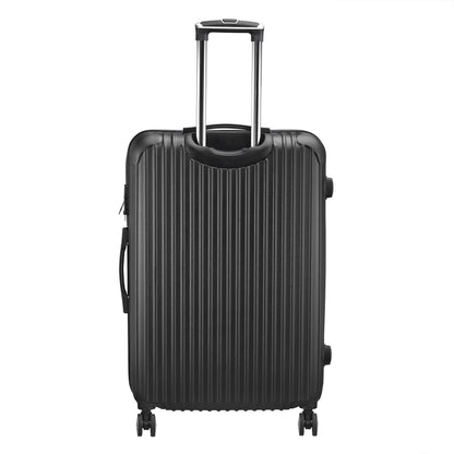 Anajqaqia 3 Pieces Suitcase Set, Hard-Shell Luggage Set Made of ABS, with  Combination Lock Hand and Telescopic Handle, Black