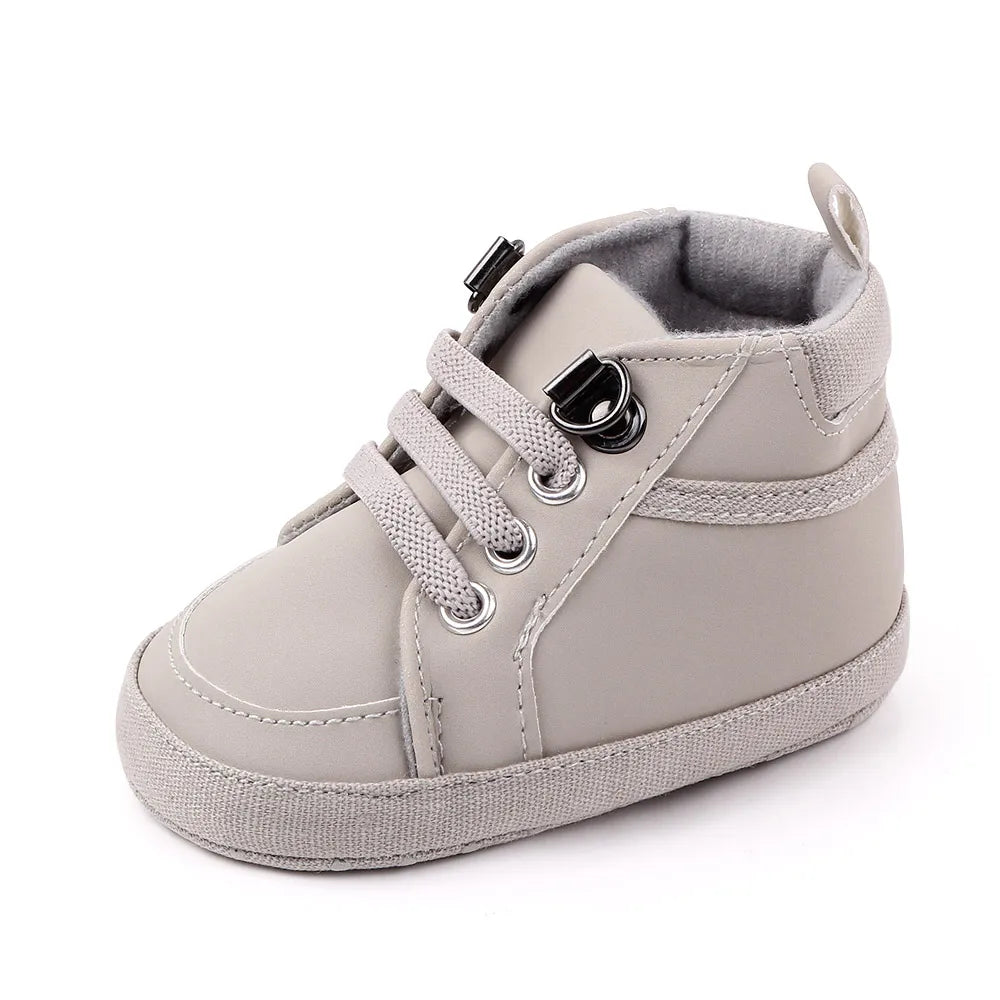 Zapatos casuales para bebés, botines con cierre de velcro para niños pequeños de 0 a 1 año, para caminar al aire libre