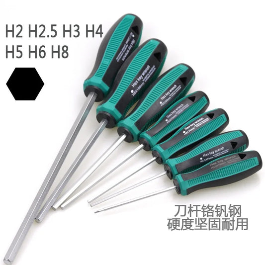 1pcs Tip Hex Socket Screwdriver  Total Length CR-V Non-magnetic Hexagonal Socket Wrench Nut Driver Hand Tool