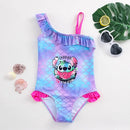 Lilo Stitch Baby Girl Mermaid Fish Scale Print Swimsuit One-Piece Swimwear Toddler Bathing Suit Beach Outfit