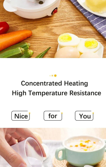 Automatic Electric Egg Streamer Multifunctional Electric Egg Boiler Double Layers Egg Cooker Mini Kitchen Breakfast Machine